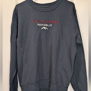 Reflex California Republic Sweatshirt Medium Gray Crewneck Pullover